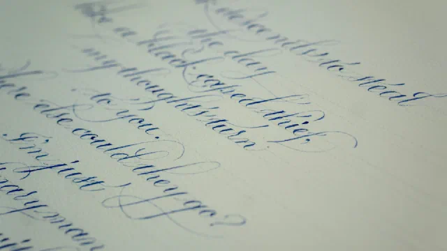 A close-up of a letter written in longhand